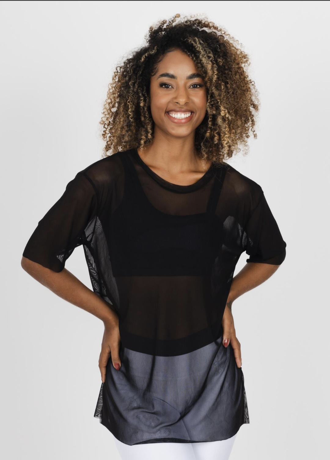 Blusa de Tule Verde Oliva
