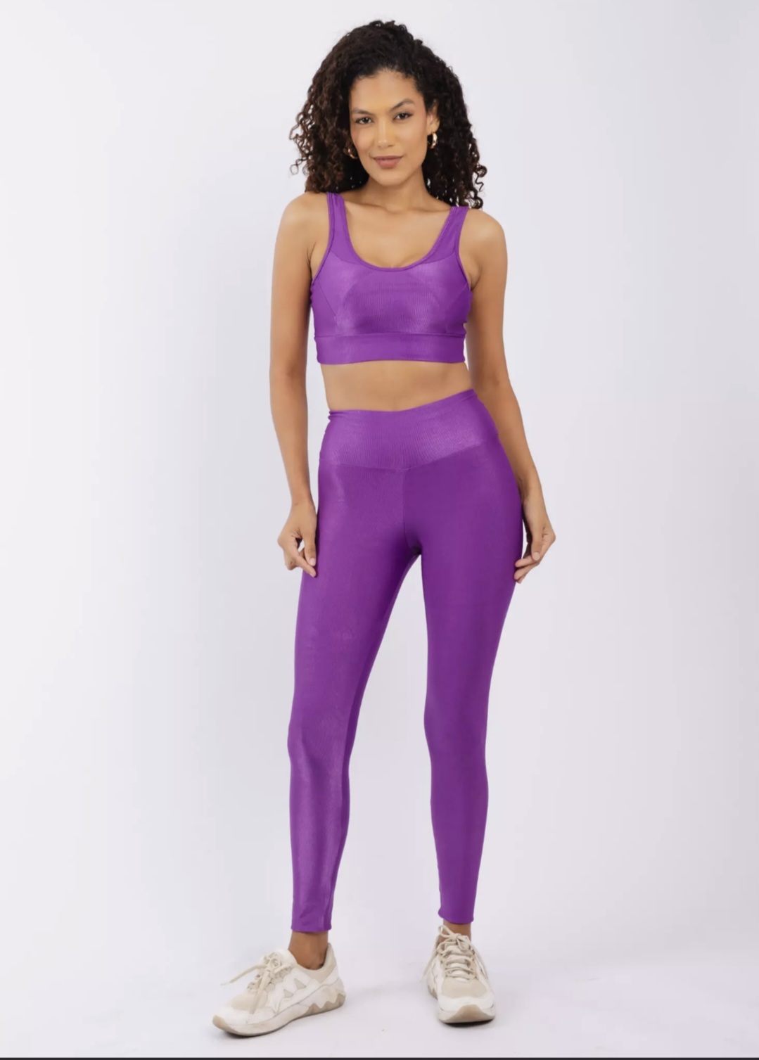 Conjunto Cós Básico de Compressão Roxo