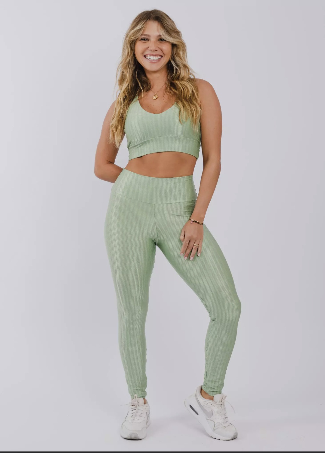 Conjunto Calça Cós Básico Cirré Verde Água