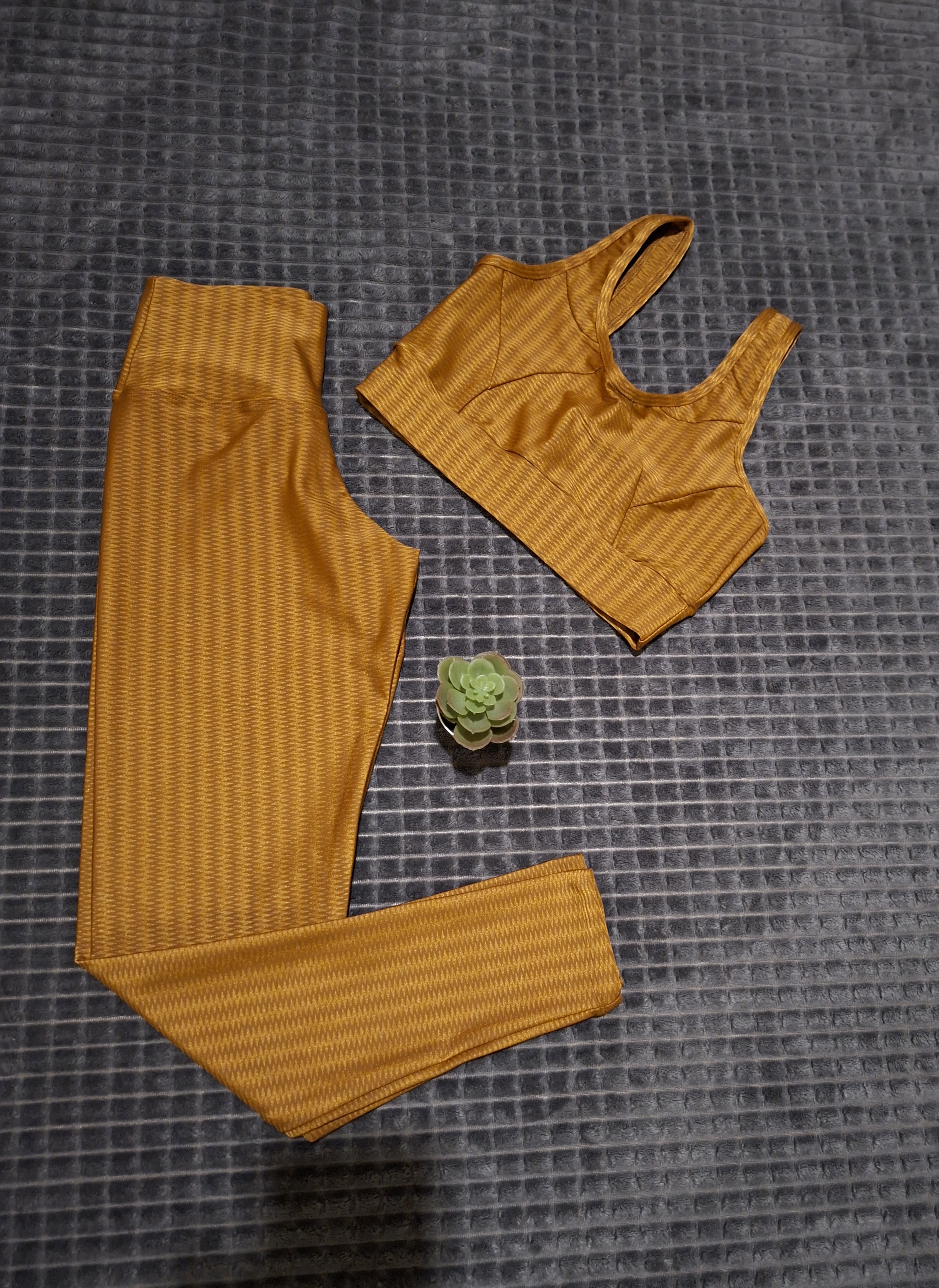 Conjunto Calça Cós Básico Cirré Dourado
