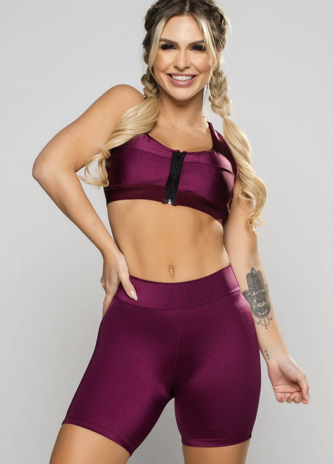 Conjunto Short Vinho