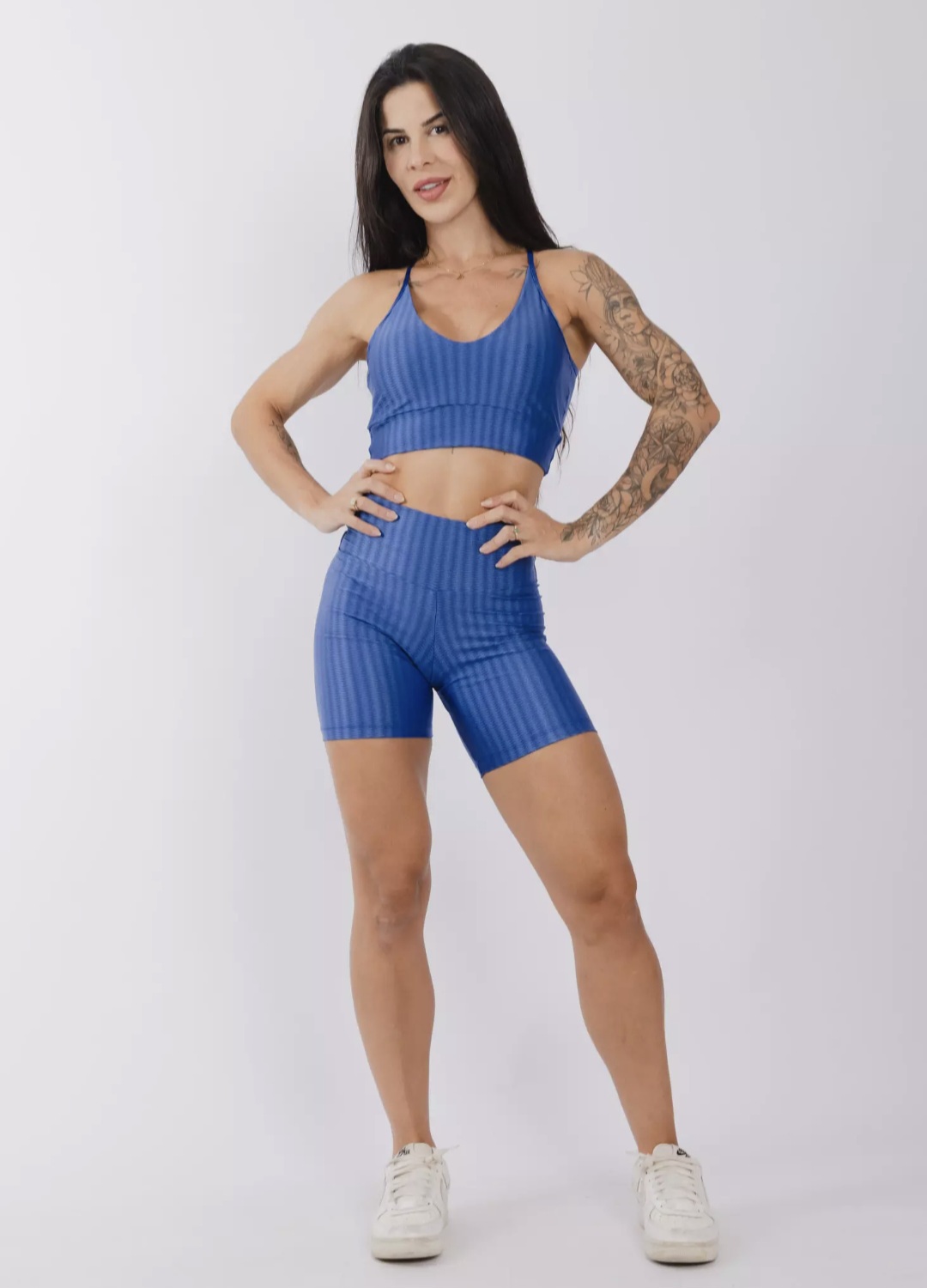 Conjunto de Bermuda Cós Básico Cirré Azul