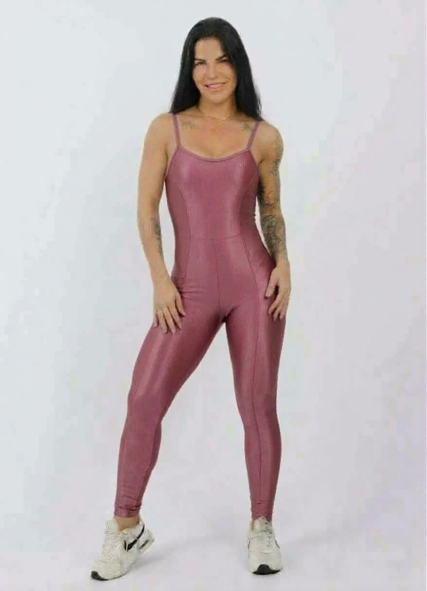 Macacão de Compressão Rosé