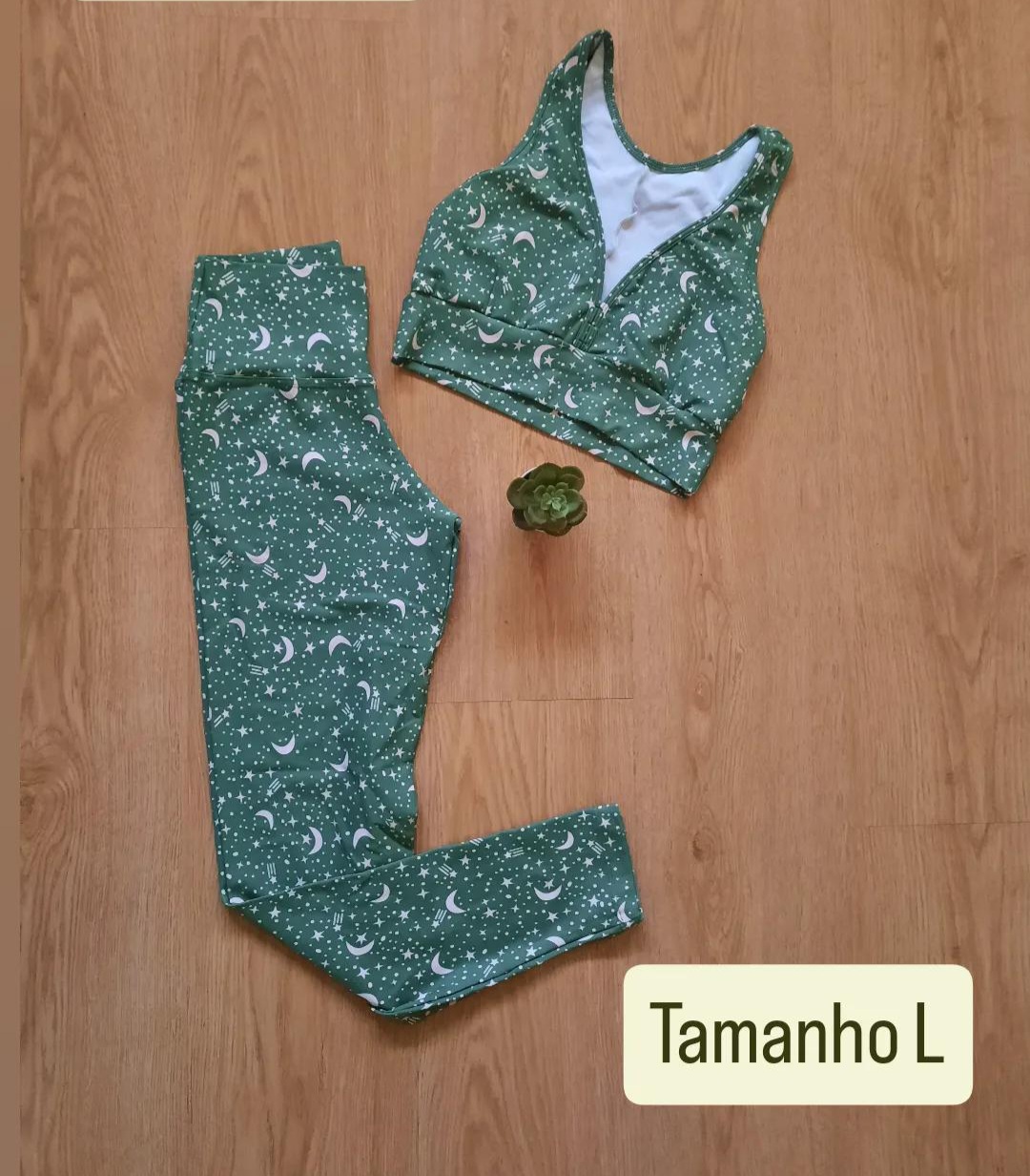 Conjunto Cós Básico Poliamida Estrela Verde