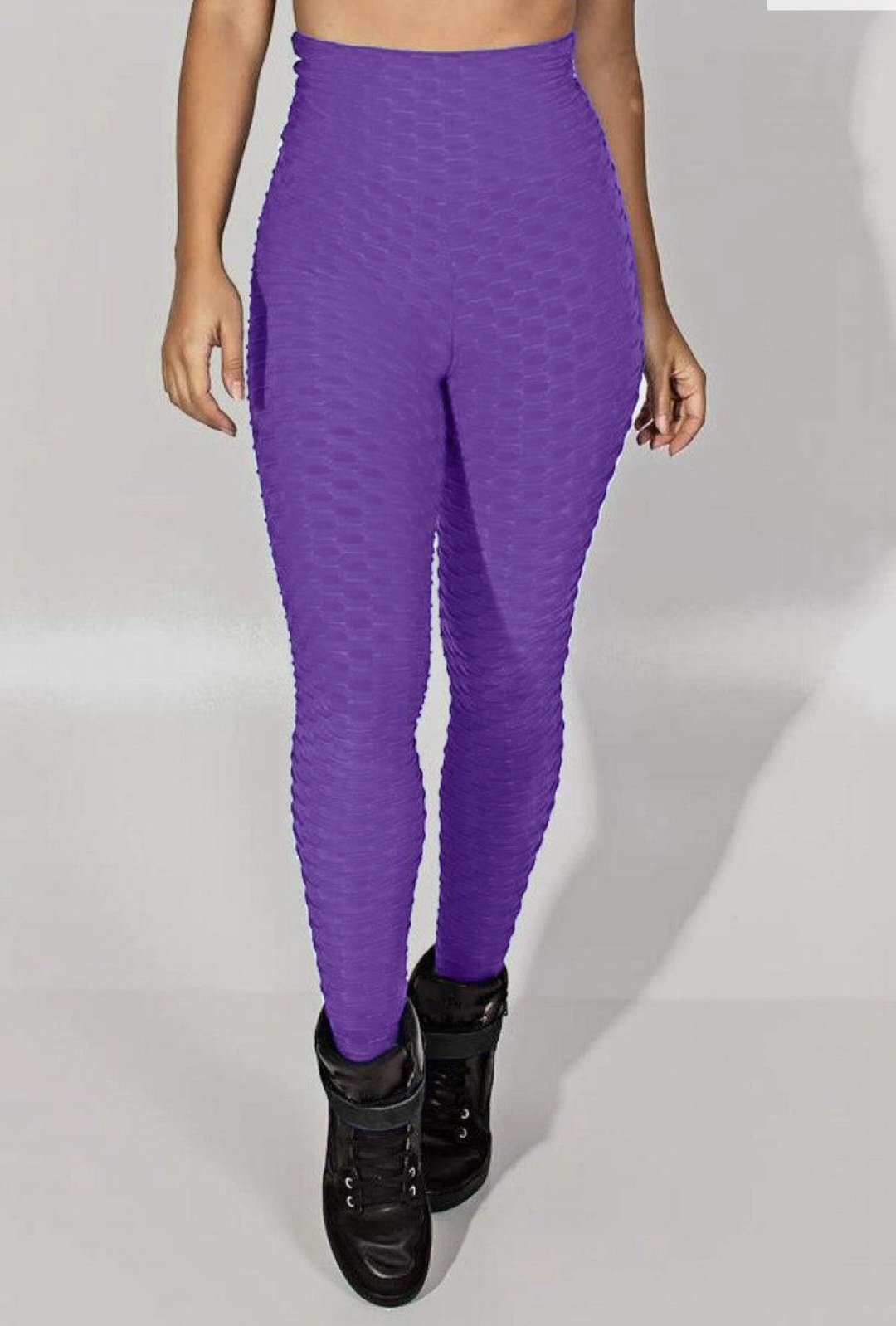 Calça com Textura Lilas